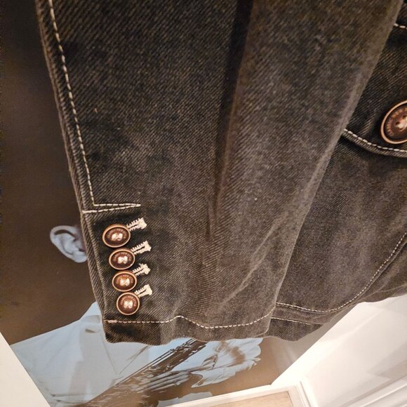 Dark Grey, Tom Hardy, Denim Blazer - Picture 2 of 6